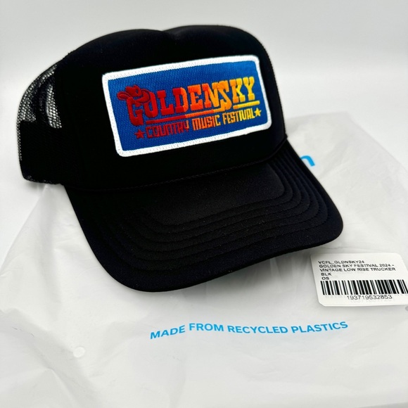 NWT Aviator Nation Golden Sky 2014 Festival Trucker Hat Cap Black Country Music - Picture 5 of 16